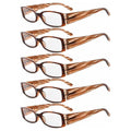 5 Pack Rectangle Stylish Reading Glasses R040-A by Pasteur Pharmacy