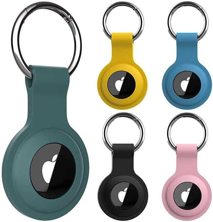 5-Pack: Silicone Airtag Holder with Anti-Lost Keychain by DailySale