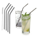 5-Pack: Stainless Steel Bend Or Straight Drinking Straws by DailySale