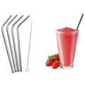 5-Pack: Stainless Steel Bend Or Straight Drinking Straws by DailySale