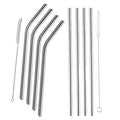 5-Pack: Stainless Steel Bend Or Straight Drinking Straws by DailySale