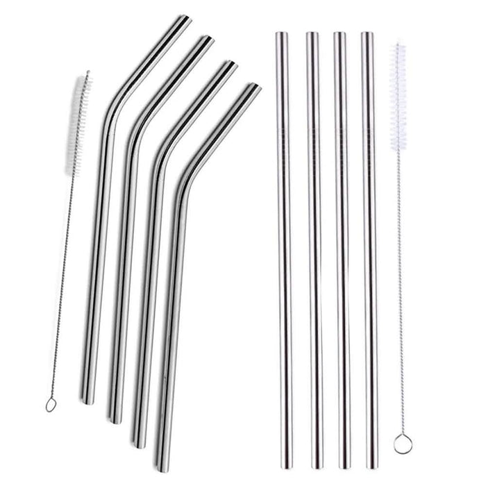 5-Pack: Stainless Steel Bend Or Straight Drinking Straws by DailySale