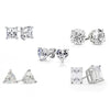 5-Pack: Swarovski Crystal Sterling Silver Stud Earrings For Women