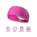 5-Pack: Unisex Sports Fitness Headband and Sweatband by DailySale
