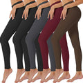 5-Pack: Women’s Fleece Lined High Waist Leggings by DailySale