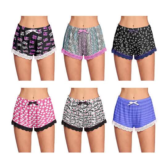 5-Pack: Women's Soft Comfy Printed Lounge Sleep Pajama Short by DailySale