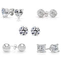 5-Pair Set: Sterling Silver Crystal Stud Set Made with Swarovski Elements by DailySale
