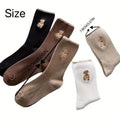 5-Pairs: Bear Embroidery Low Cut Ankle Socks by DailySale