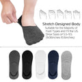 5-Pairs: Breathable No Show Boat Socks Non-Slip by DailySale