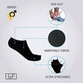 5-Pairs: No Show Bamboo Socks for Men by DailySale