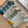 5-Pairs: Vintage Court Style Short Socks by DailySale