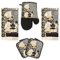 5-Piece: Assorted Kitchen Set: Towels, Potholder, Mitt by DailySale