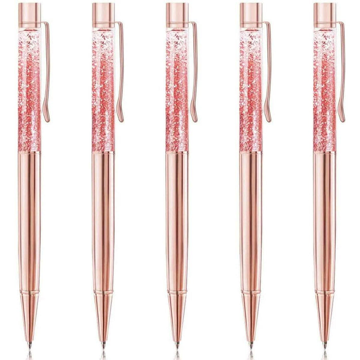 5-Piece: Bling Dynamic Liquid Ballpoint Pens by DailySale