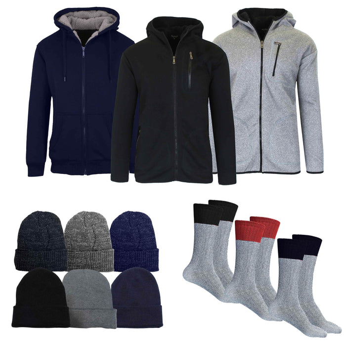 5-Piece: Men's Sherpa Winter Gift Set by DailySale