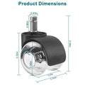 5-Piece: Office Chair Wheels Replacement by DailySale