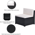 5-Piece: Patio Rattan PE Wicker Furniture Corner Sofa Set by DailySale