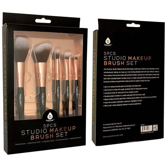 5-Piece: Pursonic Studio Makeup Brush Set by DailySale