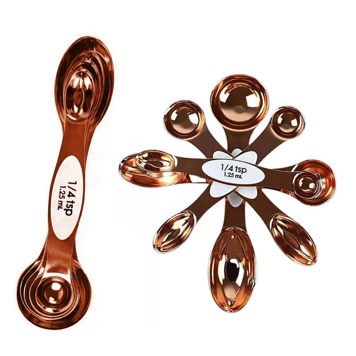 5-Piece Set: Copper Dual-Sided Stackable Magnetic Measuring Spoons by DailySale
