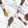 5-Piece Set: Copper Dual-Sided Stackable Magnetic Measuring Spoons by DailySale