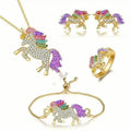 5-Piece Set: Pendant Necklace, Bracelet, Earrings, Ring Set Decoration Accessories by DailySale