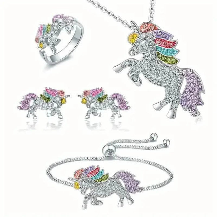 5-Piece Set: Pendant Necklace, Bracelet, Earrings, Ring Set Decoration Accessories by DailySale