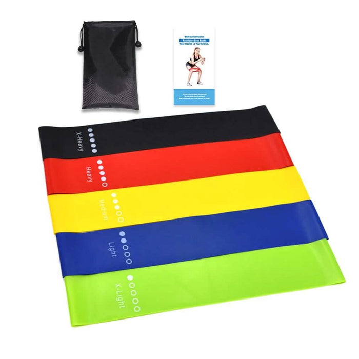 5-Piece Set: Resistance Loop Exercise Bands by DailySale