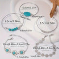 5-Piece Set: Retro Turquoise Inlaid Bracelet by DailySale