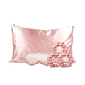 5-Piece: Silky Satin Cozy Comfortable Blush Sleep Set For Peaceful Sleep And Healthy Skin by DailySale
