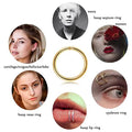 5-Piece: Stainless Steel Septum Piercing Nose Hoop Ring by DailySale