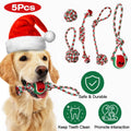 5-Pieces: Christmas Dog Rope Chew Toys by DailySale
