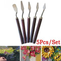 5-Pieces: Palette Steel Oil For Professional Stainless Knife Tool Painting Spatula by DailySale