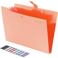 5 Pocket Folder with Labels, Letter Size Expanding File Folder Organizer by DailySale