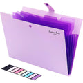 5 Pocket Folder with Labels, Letter Size Expanding File Folder Organizer by DailySale