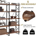 5-Tier Bookcase Industrial Bookshelf by DailySale