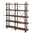 5-Tier Bookcase Industrial Bookshelf by DailySale