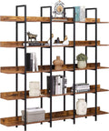 5-Tier Bookcase Tall Bookshelf, Storage Shelf with Metal Frame by DailySale