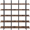 5-Tier Bookcase Tall Bookshelf, Storage Shelf with Metal Frame by DailySale