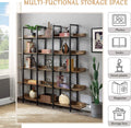 5-Tier Bookcase Tall Bookshelf, Storage Shelf with Metal Frame by DailySale