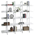 5-Tier Bookcase Tall Bookshelf, Storage Shelf with Metal Frame by DailySale