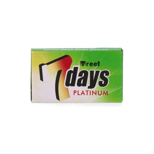 Treet 7 Days Platinum Double Edge Razor Blades - 5 Pack by Pasteur Pharmacy