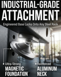 All-Metal Magnetic Gym Phone Holder for MagSafe and Android | Industrial N54 Magnets | Rock-Solid Mount for Squat Racks & Metal Gym Equipment | 360° Adjustable | Includes Metal Ring by BLAUBECK