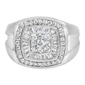 14K White Gold Men's 1 CTTW Diamond Band Ring by Bids.com