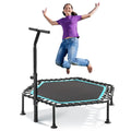 50" Mini Fitness Rebounder Spring-Less Indoor 3-Level Adjustable Foam Handle by DailySale