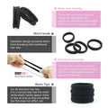 50-Pack: Dreamlover Black Hair Bands by DailySale
