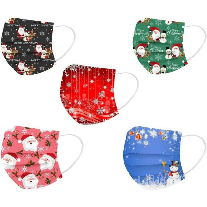 50-Pack: Holiday Themed Disposable Non-Medical 3-Ply Face Mask by DailySale