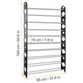 50-Pair Shoe Rack Storage Organizer 10-Tier Portable Wardrobe Tower by DailySale