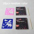 50-Pieces: Rainbow Scratch Art Kit by DailySale