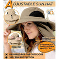 50+ Sun Protection Cap Wide Brim Fishing Hat with Face & Neck Flap by DailySale