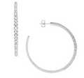 And Now This Cubic Zirconia Graduated C-Hoop Earring in Silver Plate by Vanessa Jane