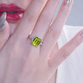 5.00 CTTW Peridot Gemstone Emerald Cut Ring by DailySale